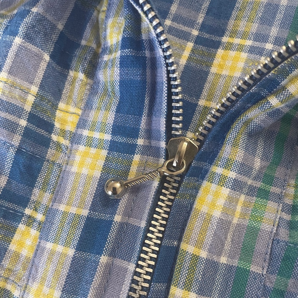 Vintage 90s Cropped Plaid Top - Picture 7 of 9